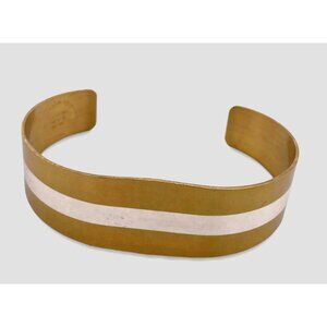 Vintage Lillian Vernon Sterling Silver Inlay 1976 Open Cuff Bracelet